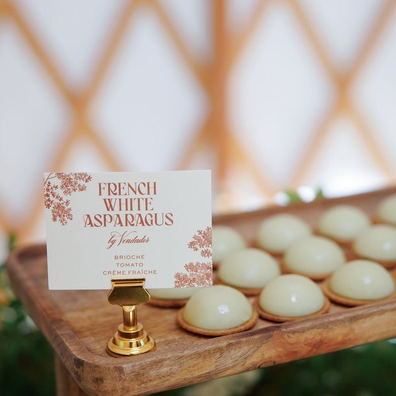 French white asparagus canap&eacute;s on toasted brioche